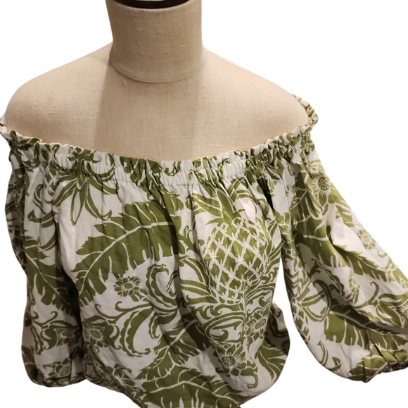 NWT Rachel Zoe Floral Linen Blens Top SZ M - Picture 2 of 5
